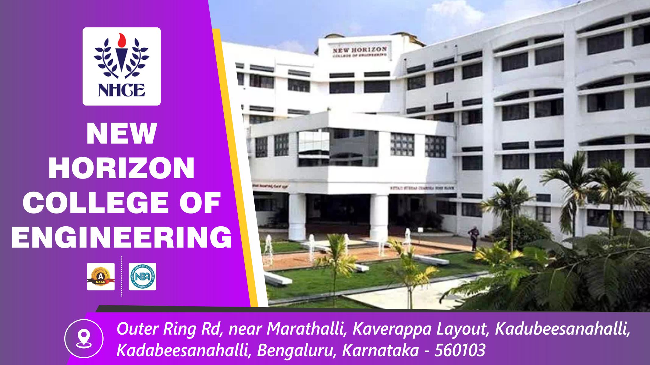 out side view of New Horizon College of Engineering – NHCE Bangalore